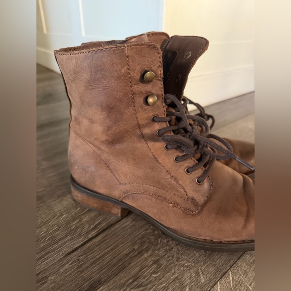 Born Boreen Boots Women's Size 8.5 Brown Leather Rustic Lace Up Combat Boots - Picture 5 of 13